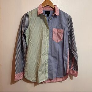 Jcrew multi colored stripe button down